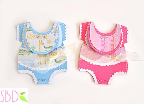 Biglietti Nascita: Bavaglino & Body Tutina - Baby Cards: Onesie & Bib