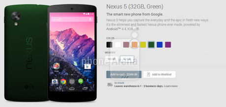 Nexus 5 Verde Nexus 5   6 nuovi colori in arrivo???