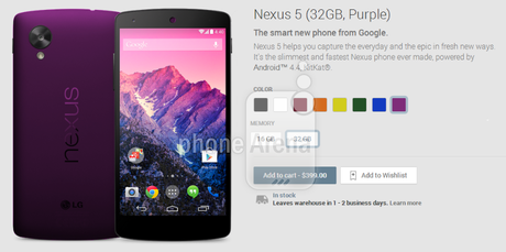 Nexus 5 Viola Nexus 5   6 nuovi colori in arrivo???