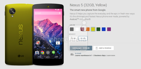 Nexus 5 giallo Nexus 5   6 nuovi colori in arrivo???