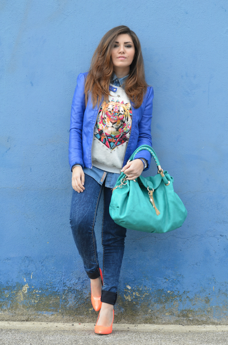 OUTFIT SPORTY CHIC: Tiger & neon