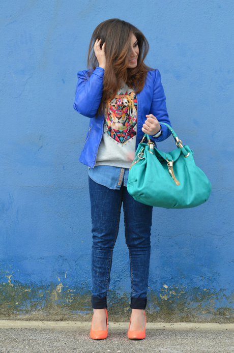 OUTFIT SPORTY CHIC: Tiger & neon