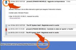 Cancellare commenti nei tickets di RequestTracker Individuare l'ID della transazione
