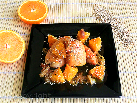 Petto di pollo con salsa d'arance Petto di pollo con salsa d'arance