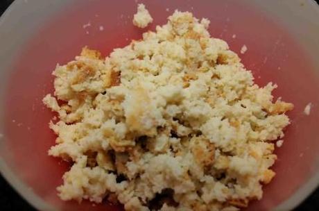 Conchiglie di tacchino tacchino e pane