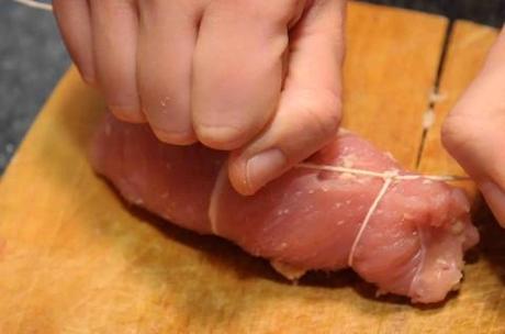 Conchiglie di tacchino legate gli involtini