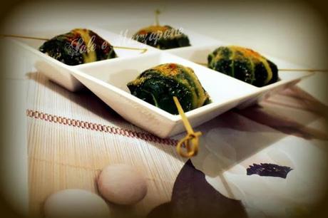 SACCOTTINI DI BIETOLA CON RIPIENO DI MOUSSE ALLE PATATE SACCOTTINI DI BIETOLA CON RIPIENO DI MOUSSE ALLE PATATE