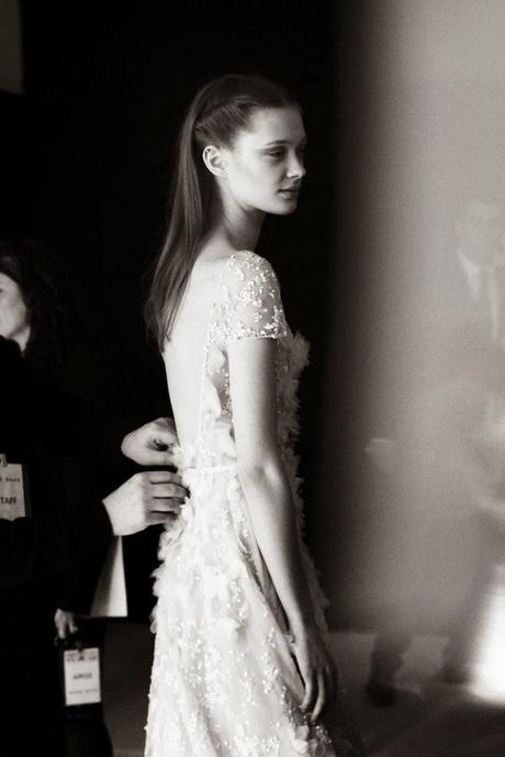 Backstage at Elie Saab Spring 2014 Coture