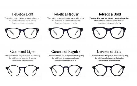 Helvetica e Garamond, gli occhiali di Type
