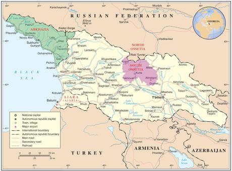 l'Abkhazia è quella parte verde in alto a sinistra, peraltro vicinissima a Sochi che è lì, appena oltre il confine