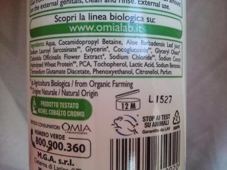 OMIA Detergente Intimo Biologico pH 3,5 Aloe Vera