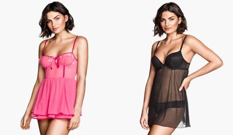 Sottoveste trasparente H&M Collezione intimo San Valentino 2014, Lingerie da notte San Valentino 2014, Intimo da notte San valentino 2014