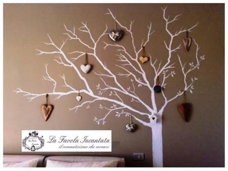 Murales shabby chic... alberello appendi tutto!