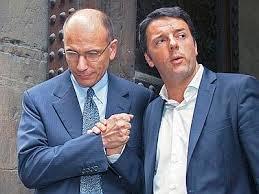 Il premier, Enrico Letta, con il neo segretario Pd e sindaco di Firenze, Matteo Renzi (tg3.rai.it)