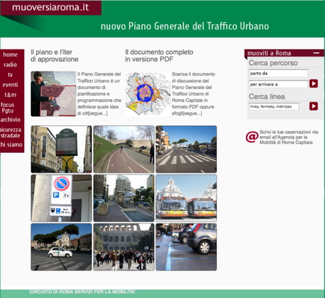 PGTU Piano Generale Traffico Urbano pgtu sito muoverisaroma