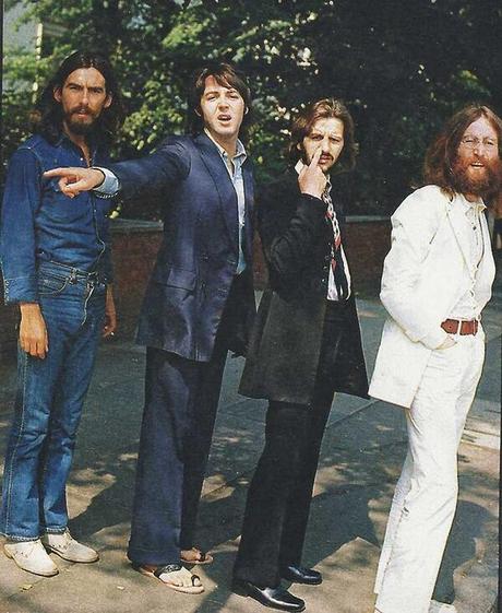 The Beatles waiting to cross Abbey Road, 1969. Photo by Iain Macmillan