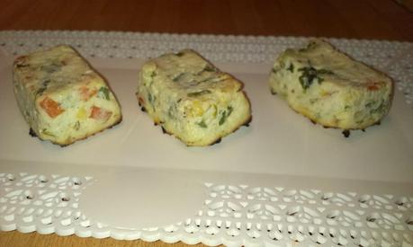 MINI PLUMCAKE SALATI RICOTTA E VERDURE