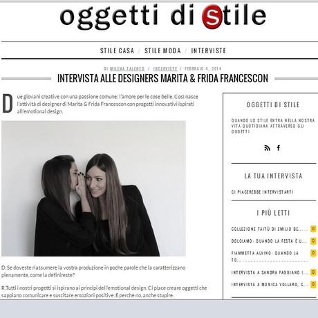 intervista oggetti di stile