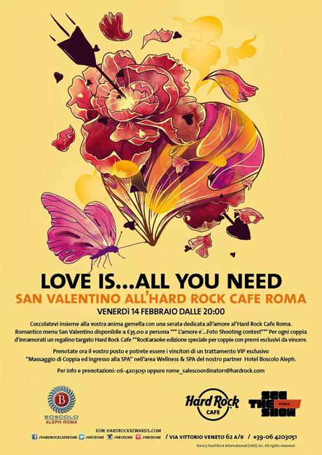 HARD ROCK CAFE ROMA PRESENTA LOVE IS. ALL YOU NEED: A SAN VALENTINO SI CANTA D'AMORE‏