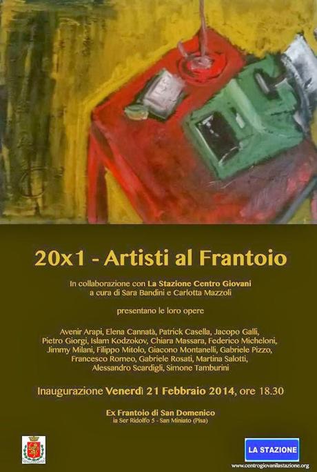 20x1 - Artisti al Frantoio - In collaborazione con La Stazione Centro Giovani - a cura di Sara Bandini e Carlotta Mazzoli
