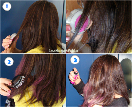 Hair Chalking - Gesetti colorati per capelli [Review Hair Chalk The Body Shop]