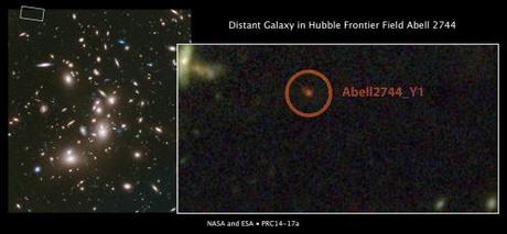 Abell 2744 most distant galaxy