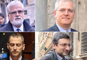 I quattro dissidenti espulsi dal M5S: Orellana, Bocchino, Battista e Campanella (agi.it)