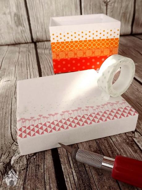 Tutorial: come rivestire una scatola con washi tape (nastri adesivi colorati)