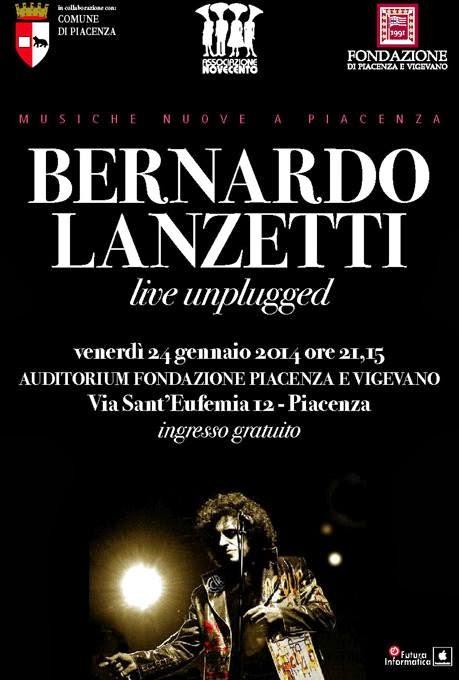 Bernardo Lanzetti, 24 Gennaio 2014, Auditorium Fondazione Piacenza e Vigevano