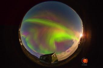 Un'aurora in Groenlandia nell'agosto 2013. Crediti: GLORIA Project