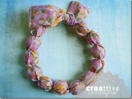 creattive compagnie - bracciale - stoffa - tessuto fiori