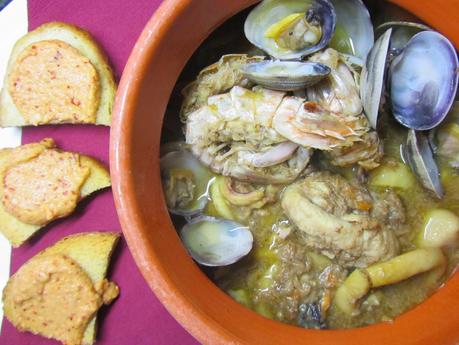 Bouillabaisse Rouille. Zuppa di Pesce alla Francese.