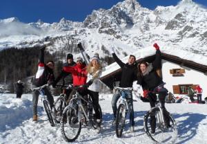 Snow bike in Val di Non