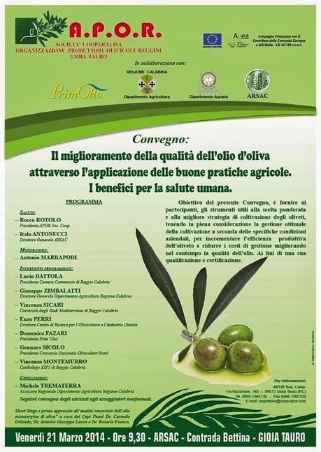 L'APOR si spende ancora per l'olivicoltura calabrese.