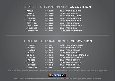 Sky Sport Formula 1 2014 con l'app Cubovision di TIM a 6 euro al mese Sky Sport Formula 1 2014 con l'app Cubovision di TIM a 6 euro al mese