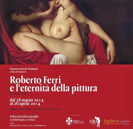 Roberto Ferri in una mostra a Firenze