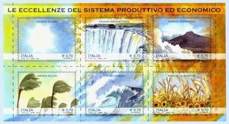 Ambiente: sei francobolli per le energie rinnovabili