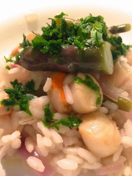 RISOTTO CON ASPARAGI E CAPESANTE