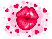 kiss : Love kiss design for Valentine�s Day