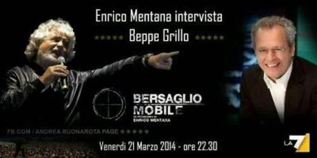 Beppe Grillo intervistato da Mentana a #BersaglioMobile