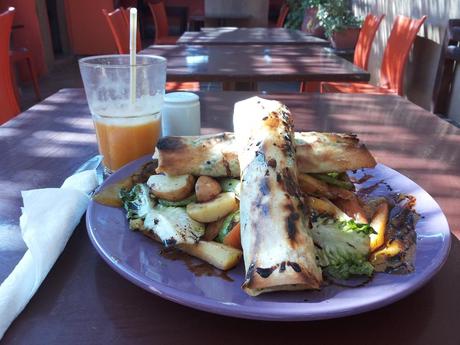 Uno dei miei ottimi pranzi all'Earth Cafè di Marrakech 