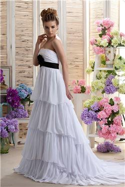 Amazing Empire Strapless Chapel Flower Daria s Wedding Dress(2207)