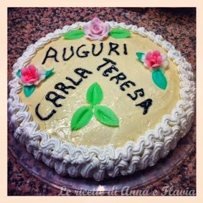 Torta di compleanno crema, panna e cioccolato