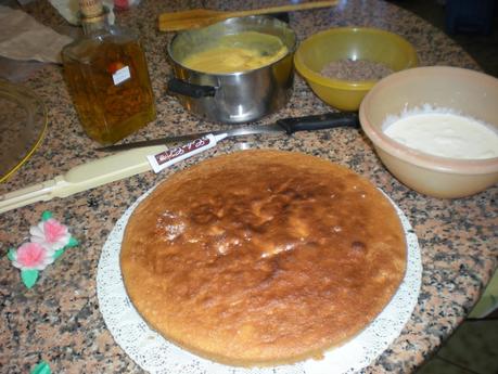 Torta di compleanno crema, panna e cioccolato