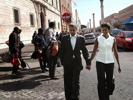 Esclusivo. Le vere foto della visita di Barack Obama a Roma. Mandateci anche i vostri fotomontaggi, li pubblicheremo qui