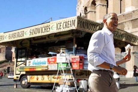 Esclusivo. Le vere foto della visita di Barack Obama a Roma. Mandateci anche i vostri fotomontaggi, li pubblicheremo qui