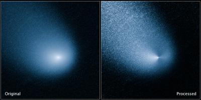 La cometa C/2013 A1 (Siding Spring) fotografata dal telescopio di NASA/ESA Hubble. Crediti: NASA, European Space Agency, and J.-Y. Li (Planetary Science Institute)