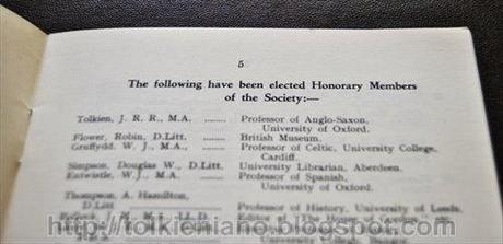 The Yorkshire Society for Celtic Studies e J.R.R: Tolkien 1933-1935