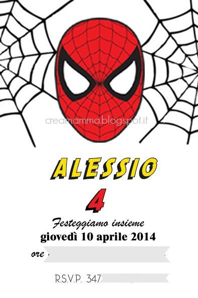 Invito per una festa di compleanno di Spiderman