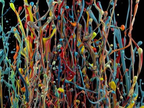Martin Klimas: un ribollire di colori tra Pollock e cimatica.